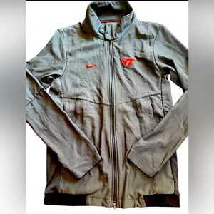 NIKE Virginia Tech Hokies Gray Zip Up Lightweight Jacket